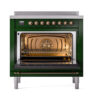 ILVE_UNI366NMPEGB_Nostalgie_II_36"_Induction_Range_oven_door_opened