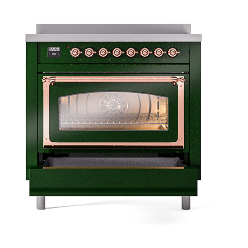 ILVE_UNI366NMPEGP_Nostalgie_II_36"_Induction_Range_drawer_opened