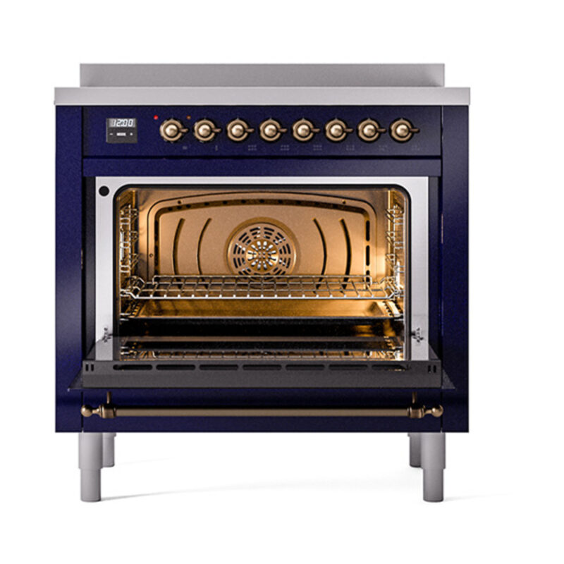 ILVE_UNI366NMPMBB_Nostalgie_II_36"_Induction_Range_oven_door_opened