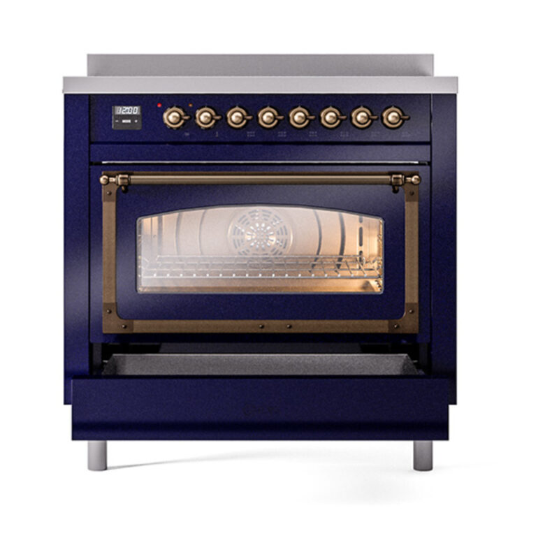 ILVE_UNI366NMPMBB_Nostalgie_II_36"_Induction_Range_drawer_opened