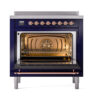 ILVE_UNI366NMPMBP_Nostalgie_II_36"_Induction_Range_oven_door_opened