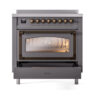 ILVE_UNI366NMPMGB_Nostalgie_II_36"_Induction_Range_drawer_opened