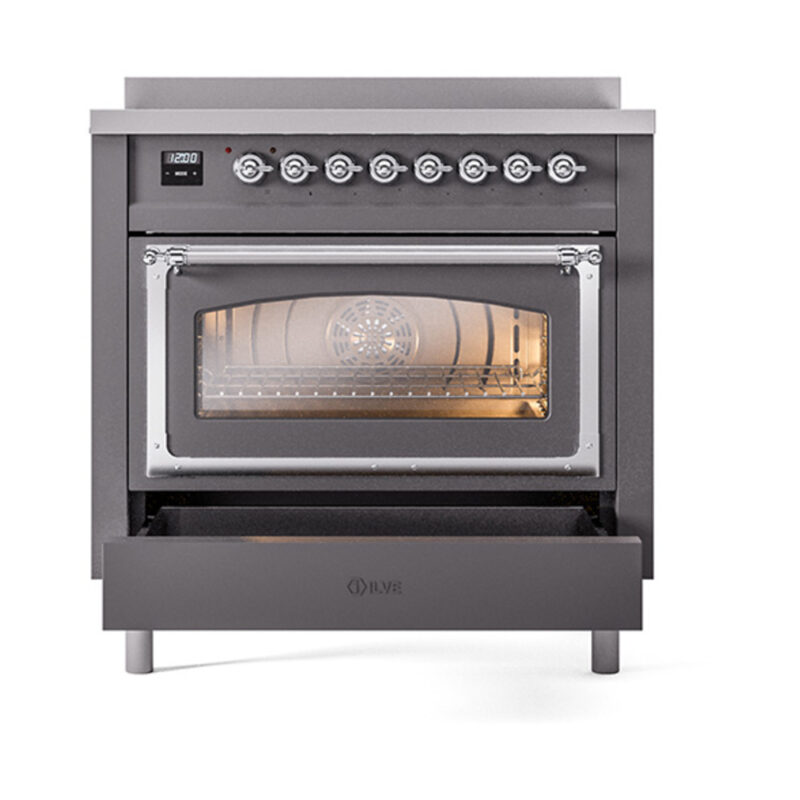 ILVE_UNI366NMPMGC_Nostalgie_II_36"_Induction_Range_drawer_opened