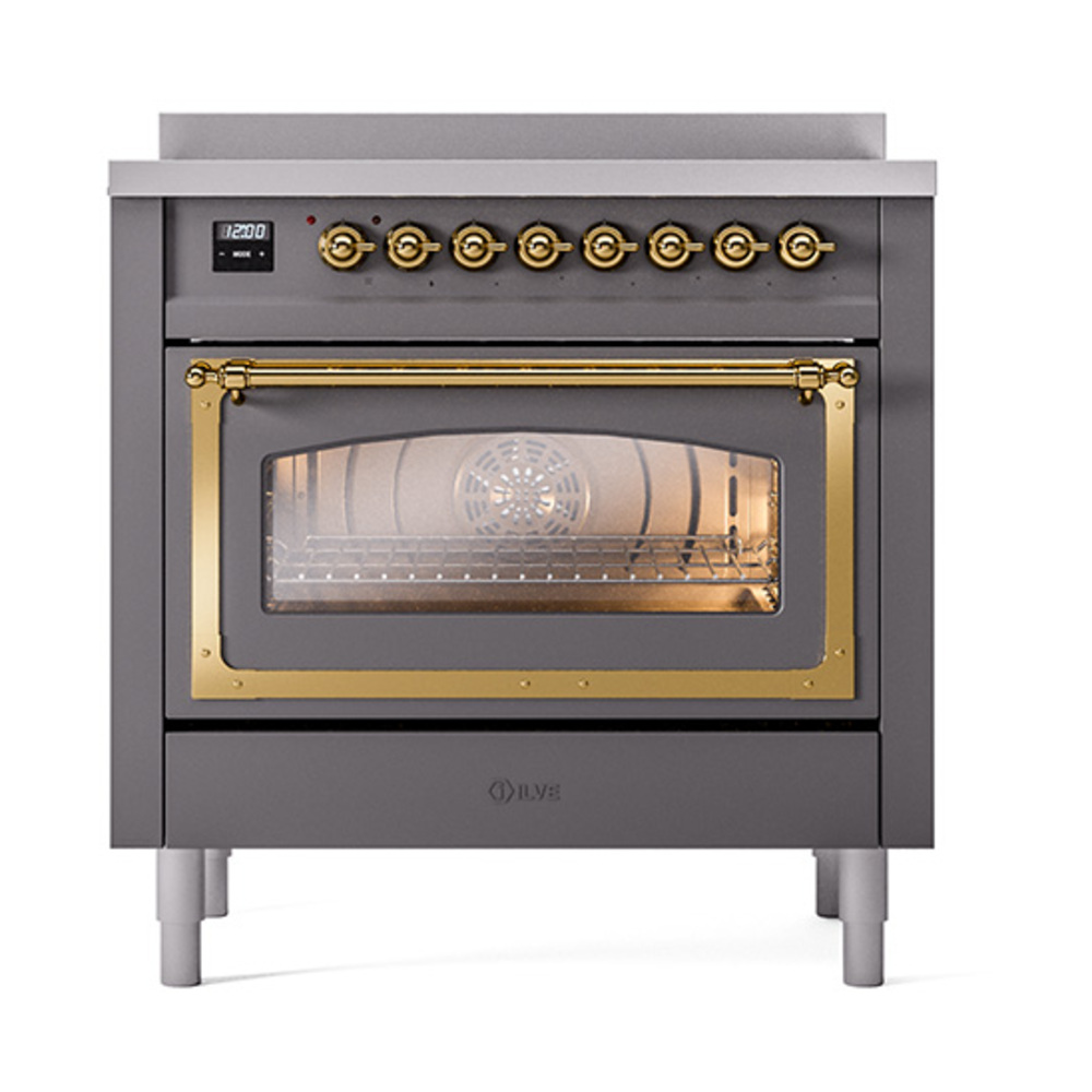 ILVE_UNI366NMPMGG_Nostalgie_II_36"_Induction_Range_front_view