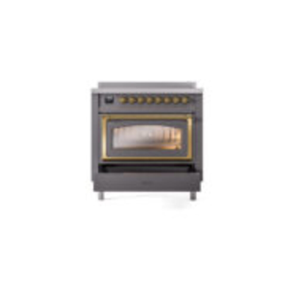 ILVE_UNI366NMPMGG_Nostalgie_II_36"_Induction_Range_drawer_opened