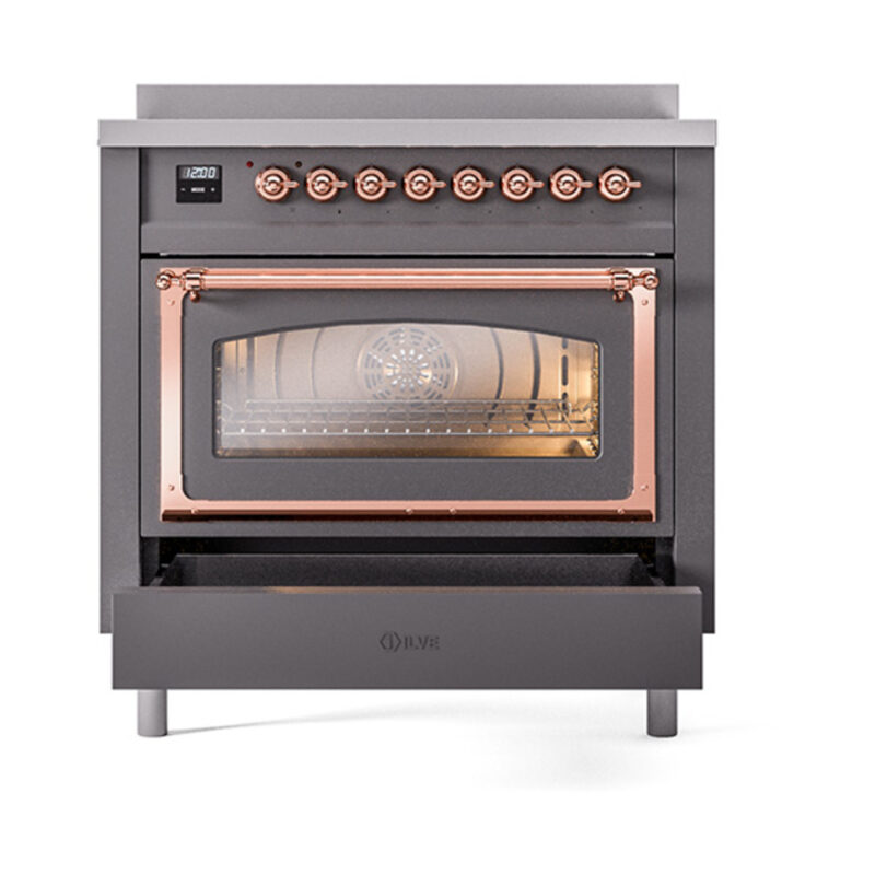 ILVE_UNI366NMPMGP_Nostalgie_II_36"_Induction_Range_drawer_opened