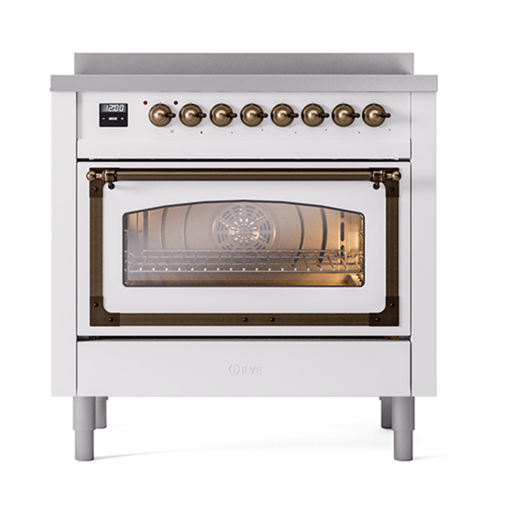 ILVE_UNI366NMPWHB_Nostalgie_II_36"_Induction_Range_front_view