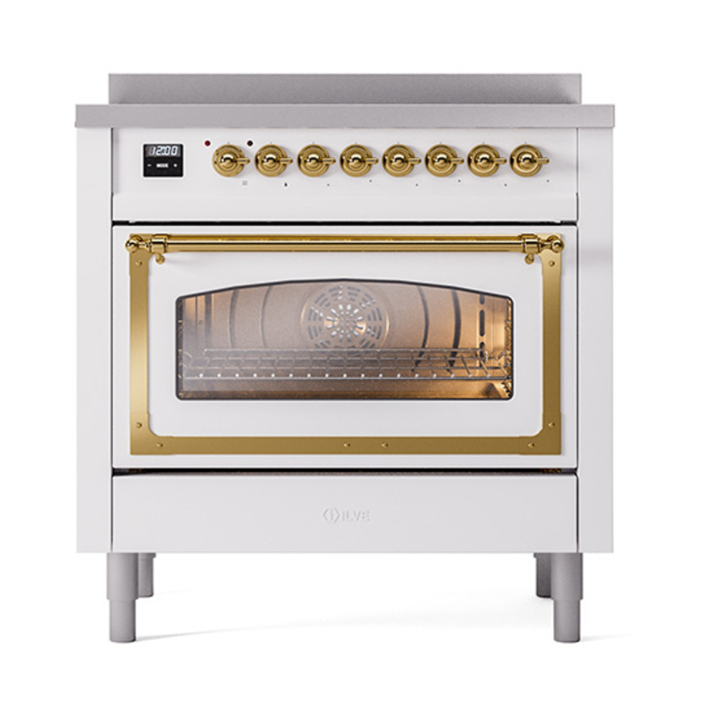 ILVE_UNI366NMPWHG_Nostalgie_II_36"_Induction_Range_front_view
