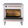 ILVE_UNI366NMPWHP_Nostalgie_II_36"_Induction_Range_oven_door_opened