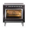 ILVE_UNI366QNMPBKC_Nostalgie_II_36"_Induction_Range_oven_door_opened