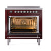 ILVE_UNI366QNMPBUC_Nostalgie_II_36"_Induction_Range_oven_door_opened
