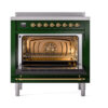 ILVE_UNI366QNMPEGG_Nostalgie_II_36"_Induction_Range_oven_door_opened