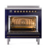 ILVE_UNI366QNMPMBB_Nostalgie_II_36"_Induction_Range_oven_door_opened