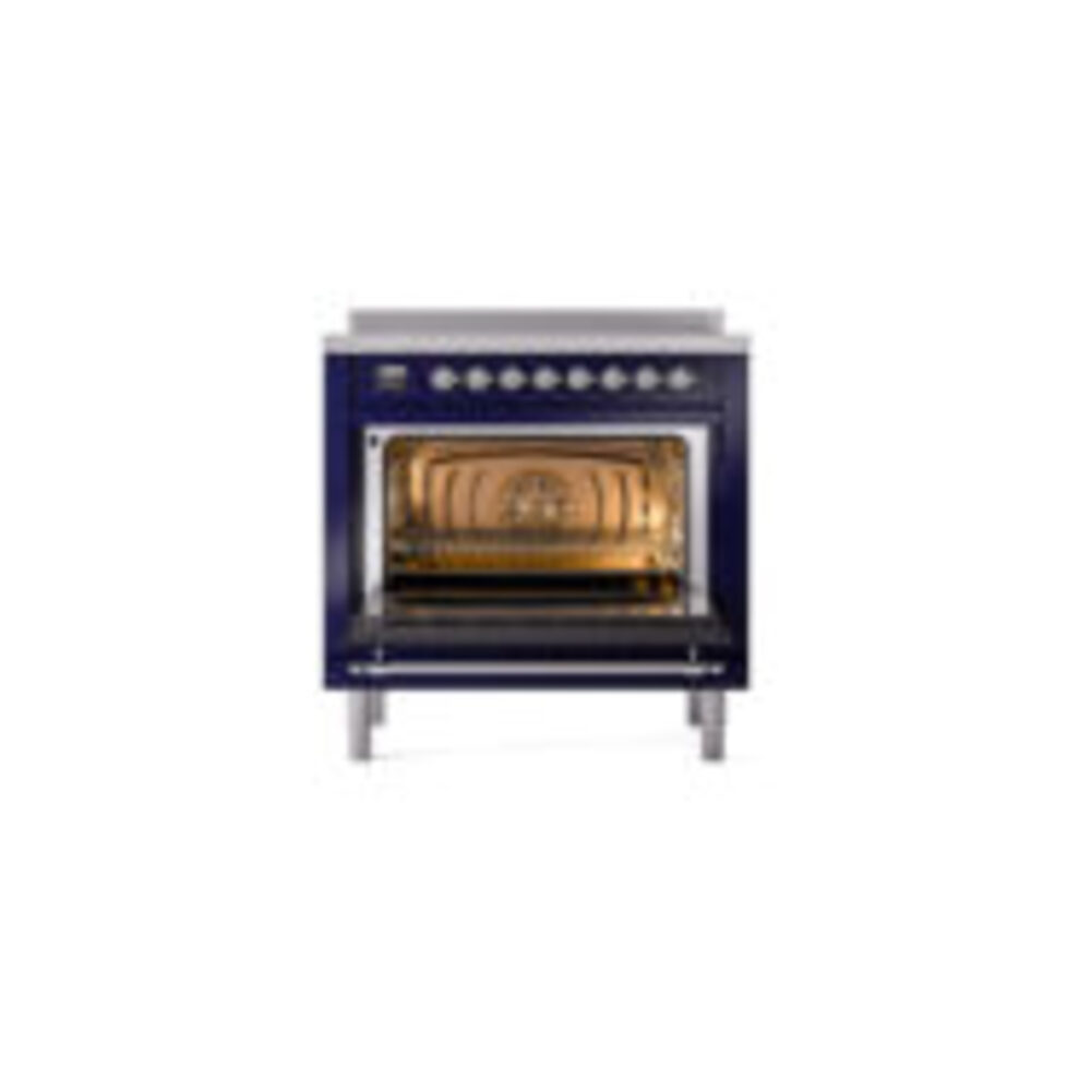 ILVE_UNI366QNMPMBC_Nostalgie_II_36"_Induction_Range_oven_door_opened