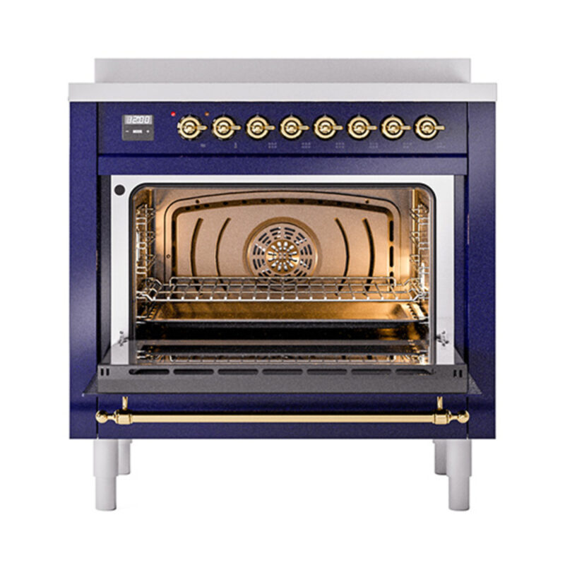 ILVE_UNI366QNMPMBG_Nostalgie_II_36"_Induction_Range_oven_door_opened