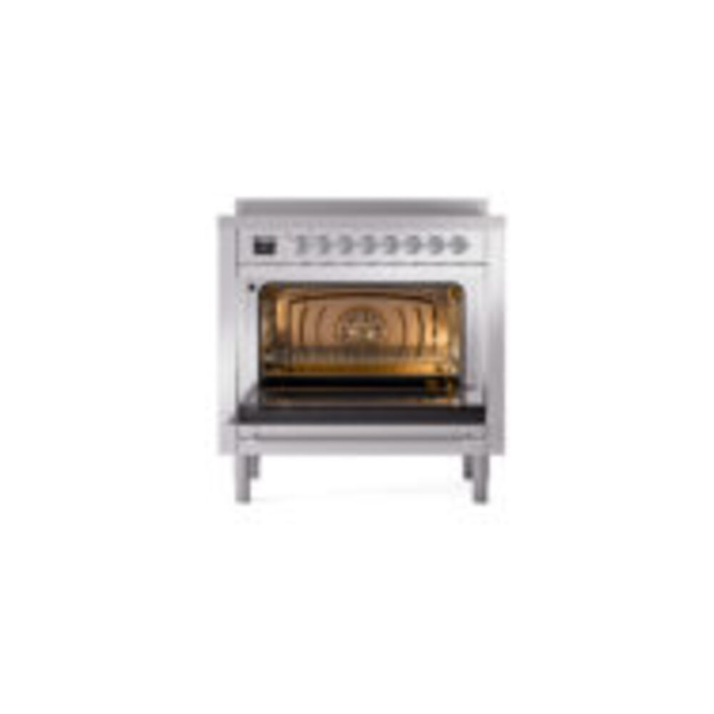 ILVE_UNI366QNMPSSC_Nostalgie_II_36"_Induction_Range_oven_door_opened
