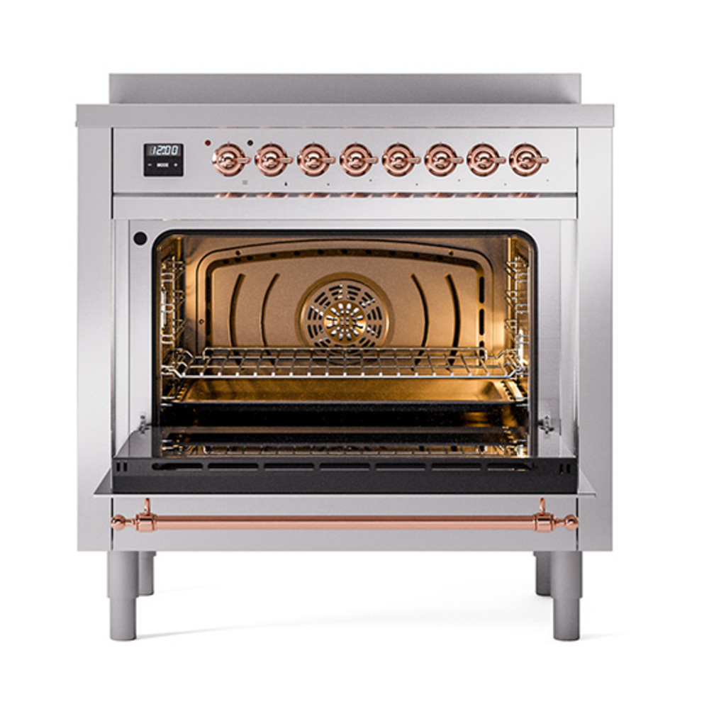 ILVE_UNI366QNMPSSP_Nostalgie_II_36"_Induction_Range_oven_door_opened