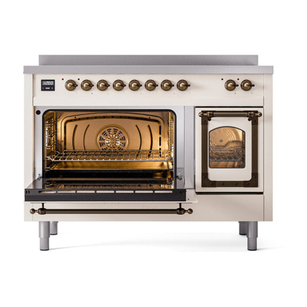 ILVE_UNI486NMPAWB_Nostalgie_II_48"_Induction_Range_main_oven_door_opened