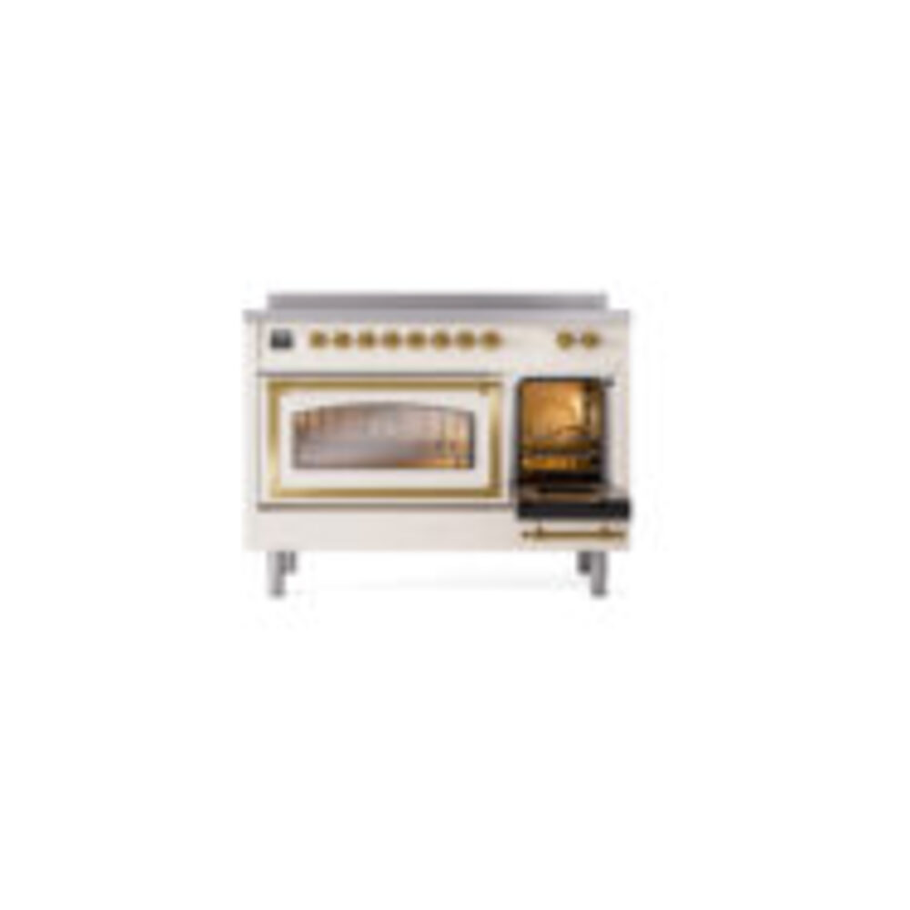 ILVE_UNI486NMPAWG_Nostalgie_II_48"_Induction_Range_side_oven_door_opened