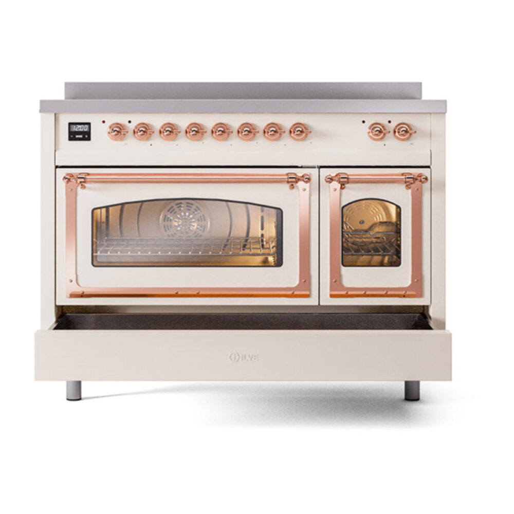 ILVE_UNI486NMPAWP_Nostalgie_II_48"_Induction_Range_drawer_opened