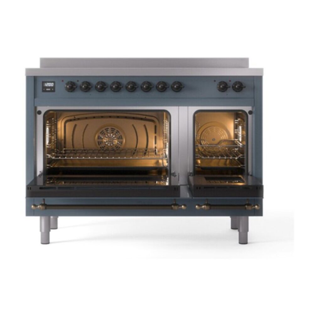 ILVE_UNI486NMPBGB_Nostalgie_II_48"_Induction_Range_oven_door_opened