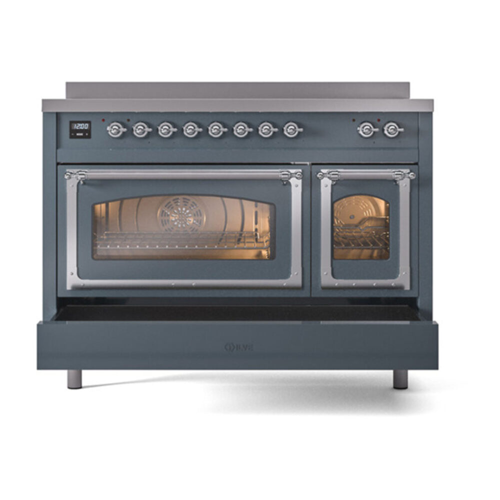 ILVE_UNI486NMPBGC_Nostalgie_II_48"_Induction_Range_drawer_opened