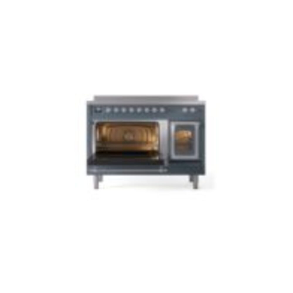 ILVE_UNI486NMPBGC_Nostalgie_II_48"_Induction_Range_main_oven_door_opened