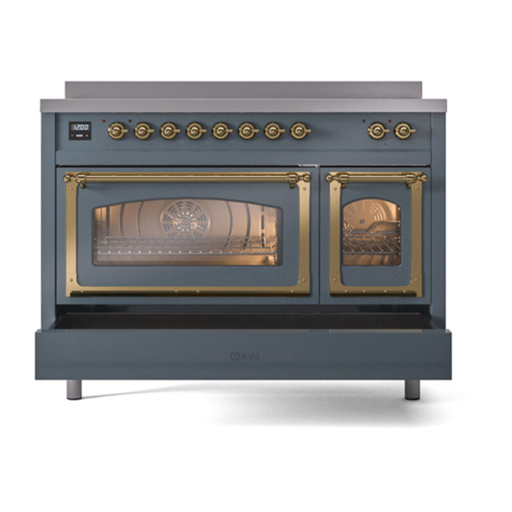 ILVE_UNI486NMPBGG_Nostalgie_II_48"_Induction_Range_drawer_opened