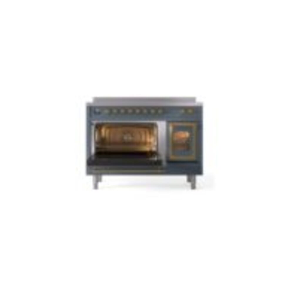 ILVE_UNI486NMPBGG_Nostalgie_II_48"_Induction_Range_main_oven_door_opened