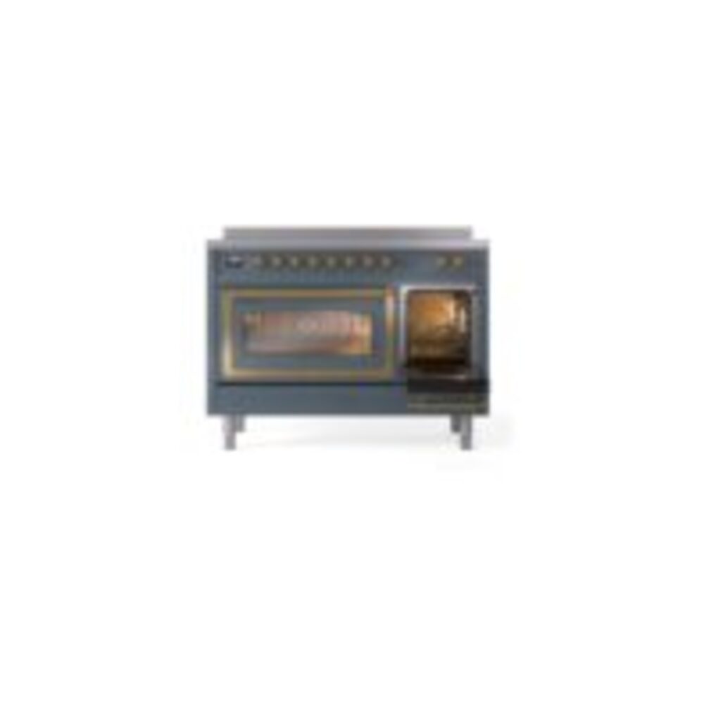 ILVE_UNI486NMPBGG_Nostalgie_II_48"_Induction_Range_side_oven_door_opened