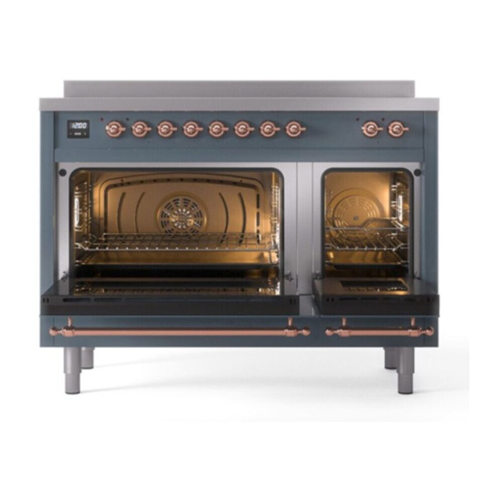 ILVE_UNI486NMPBGP_Nostalgie_II_48"_Induction_Range_oven_door_opened