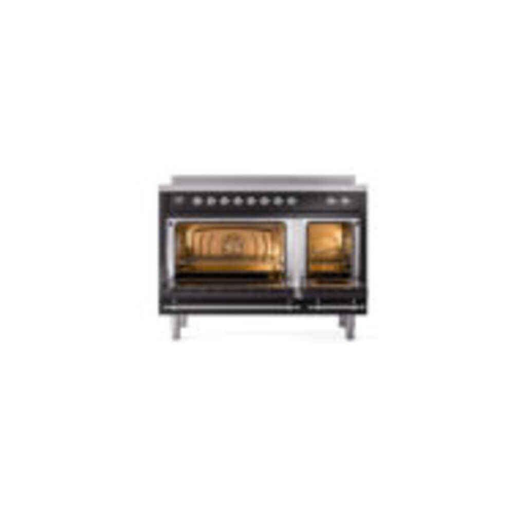 ILVE_UNI486NMPBKC_Nostalgie_II_48"_Induction_Range_oven_door_opened