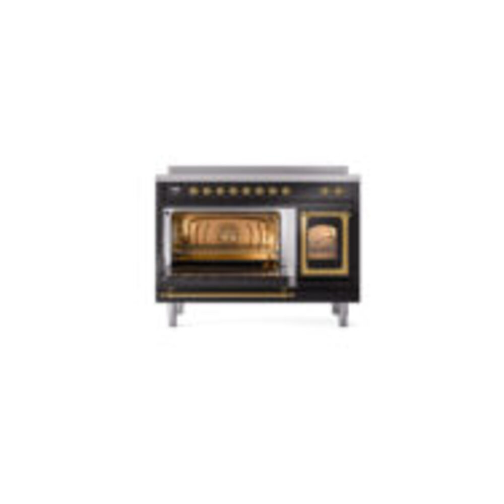 ILVE_UNI486NMPBKG_Nostalgie_II_48"_Induction_Range_main_oven_door_opened