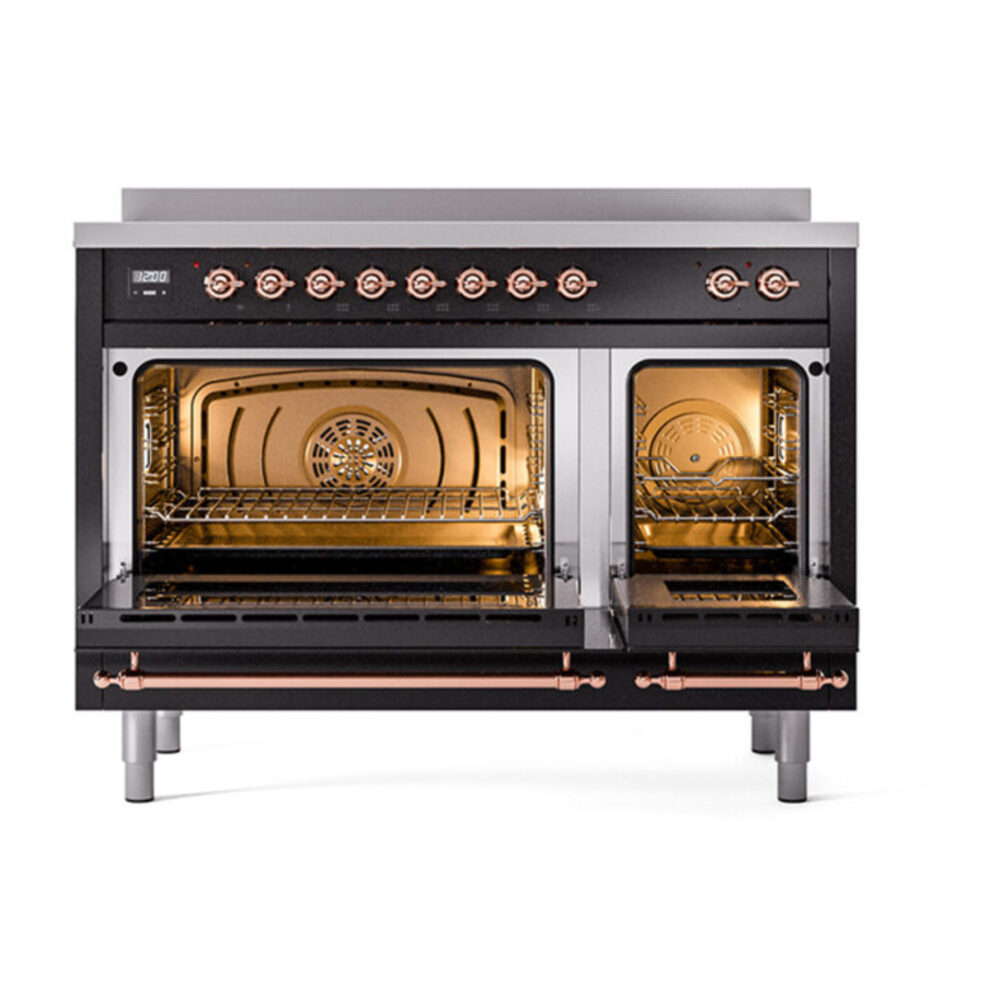 ILVE_UNI486NMPBKP_Nostalgie_II_48"_Induction_Range_oven_door_opened