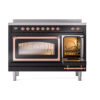 ILVE_UNI486NMPBKP_Nostalgie_II_48"_Induction_Range_side_oven_door_opened