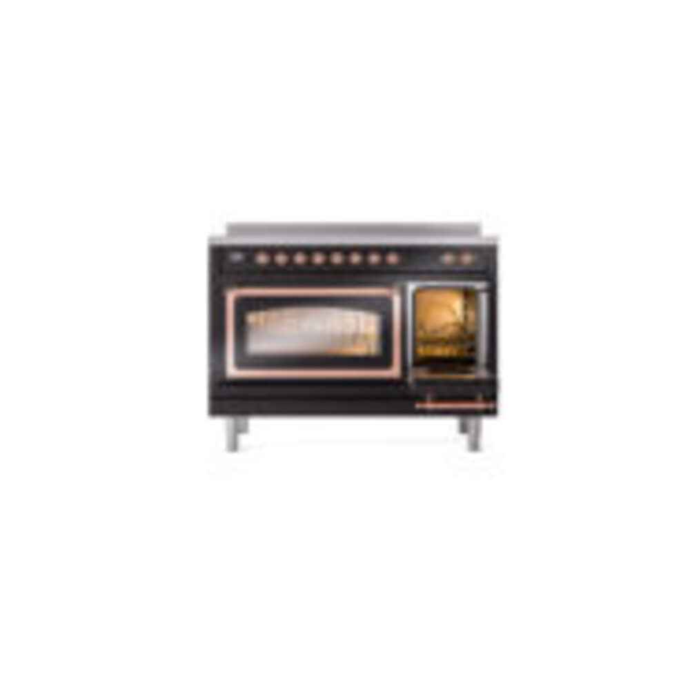 ILVE_UNI486NMPBKP_Nostalgie_II_48"_Induction_Range_side_oven_door_opened