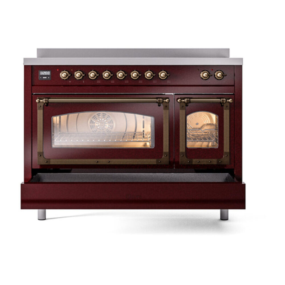 ILVE_UNI486NMPBUB_Nostalgie_II_48"_Induction_Range_drawer_opened