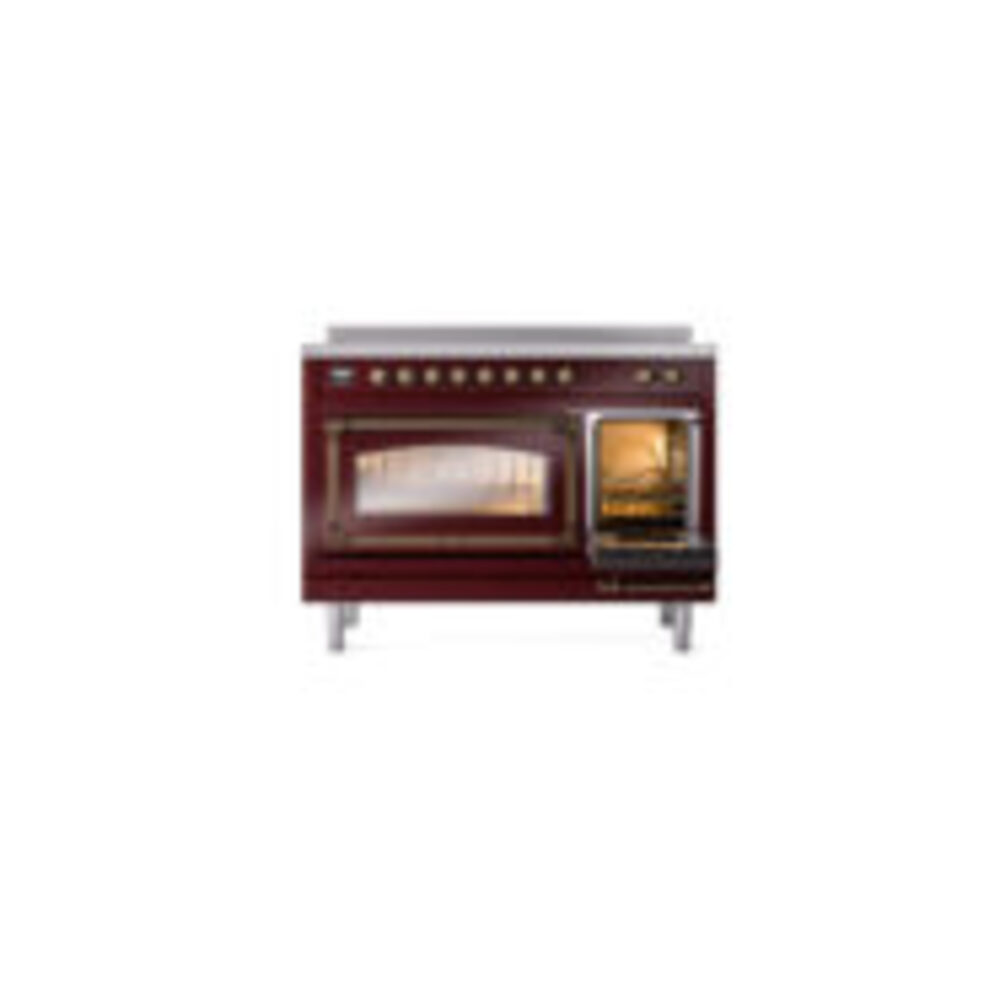 ILVE_UNI486NMPBUB_Nostalgie_II_48"_Induction_Range_side_oven_door_opened