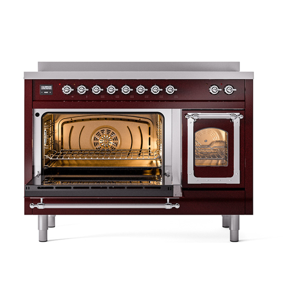 ILVE_UNI486NMPBUC_Nostalgie_II_48"_Induction_Range_main_oven_door_opened