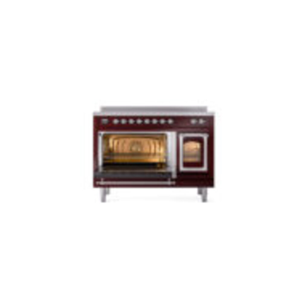 ILVE_UNI486NMPBUC_Nostalgie_II_48"_Induction_Range_main_oven_door_opened