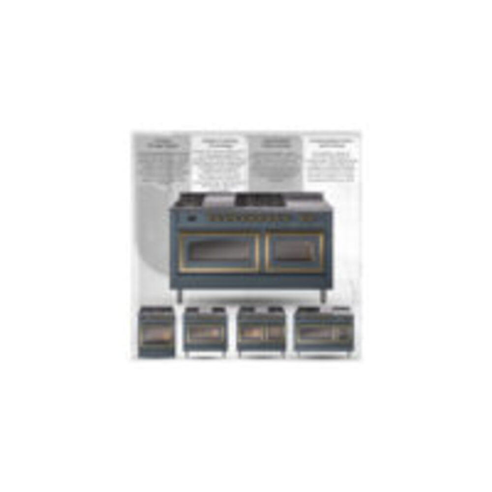 ILVE UNI486NMP Nostalgie II Noblesse 48 inch Induction Range nostalgie ii noblesse infographic