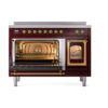 ILVE_UNI486NMPBUG_Nostalgie_II_48"_Induction_Range_main_oven_door_opened