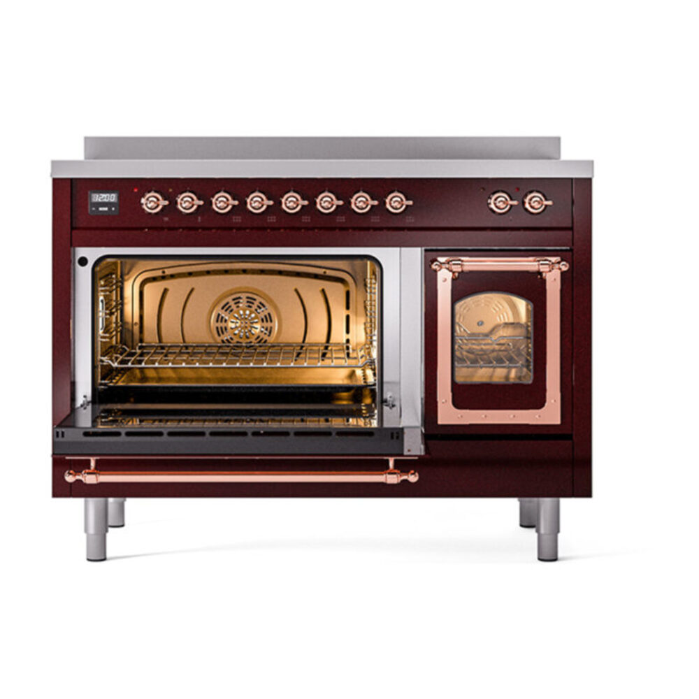 ILVE_UNI486NMPBUP_Nostalgie_II_48"_Induction_Range_main_oven_door_opened