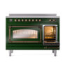 ILVE_UNI486NMPEGB_Nostalgie_II_48"_Induction_Range_side_oven_door_opened