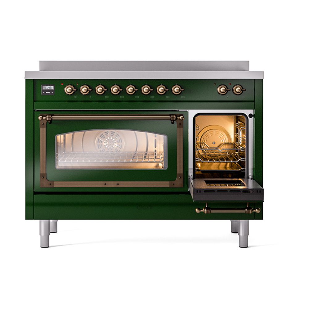 ILVE_UNI486NMPEGB_Nostalgie_II_48"_Induction_Range_side_oven_door_opened