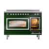 ILVE_UNI486NMPEGC_Nostalgie_II_48"_Induction_Range_side_oven_door_opened