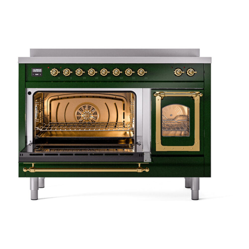 ILVE_UNI486NMPEGG_Nostalgie_II_48"_Induction_Range_main_oven_door_opened