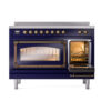 ILVE_UNI486NMPMBB_Nostalgie_II_48"_Induction_Range_drawer_opened