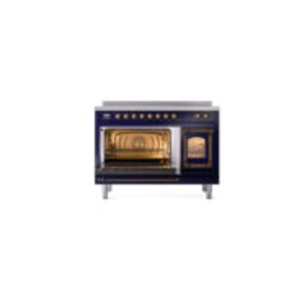 ILVE_UNI486NMPMBB_Nostalgie_II_48"_Induction_Range_main_oven_door_opened