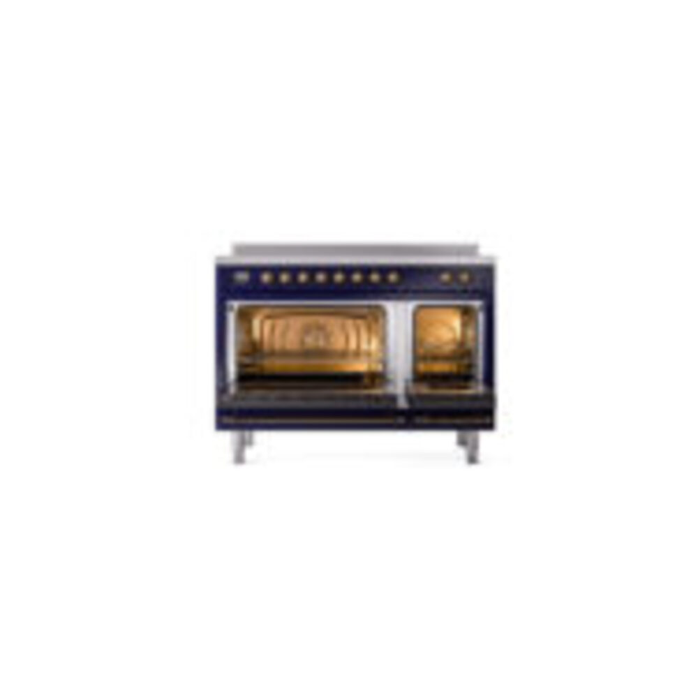 ILVE_UNI486NMPMBB_Nostalgie_II_48"_Induction_Range_oven_door_opened